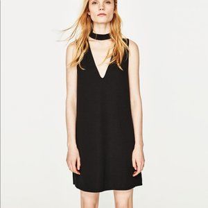 Zara Trafaluc Black Choker Sleeveless Dress